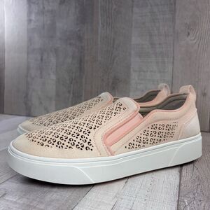 Vionic Kimmie Perf Women's 6.5 Slip On Suede Casual Sneakers Loafer Roze Pink